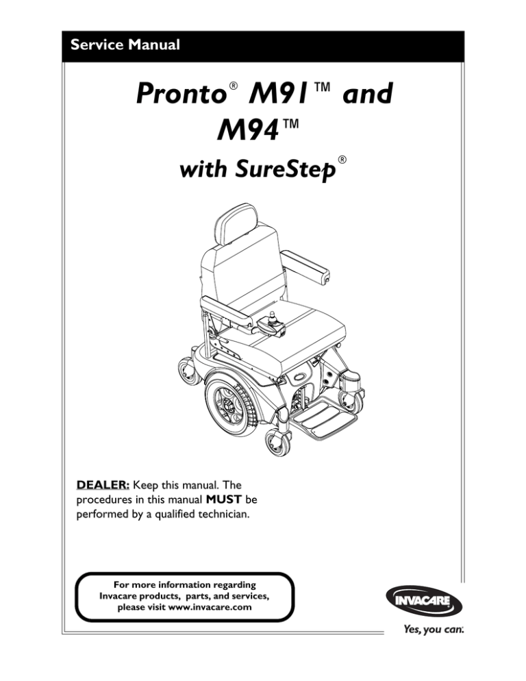Pronto® M91™and M94™ Pronto® M91™and M94™