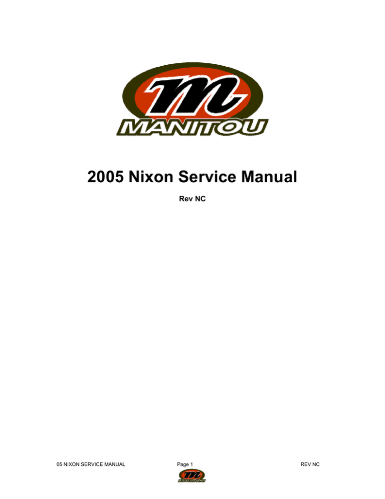 Nixon Service Manual Nixon Service Manual