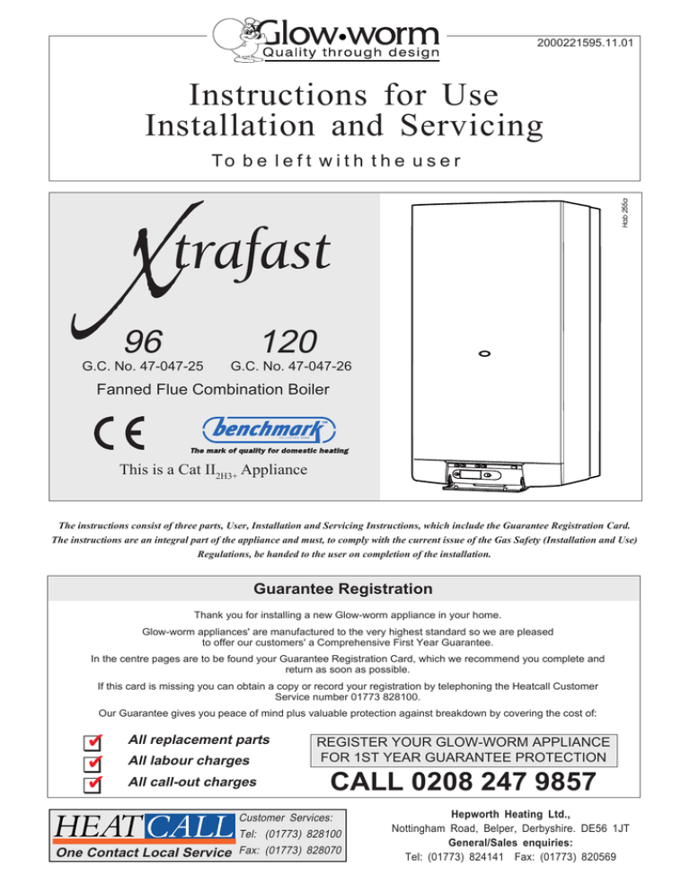 Xtrafast 96-120 Installation & Service Manual Boilers - Glow-worm Xtrafast 96-120 Installation & Service Manual Boilers - Glow-worm
