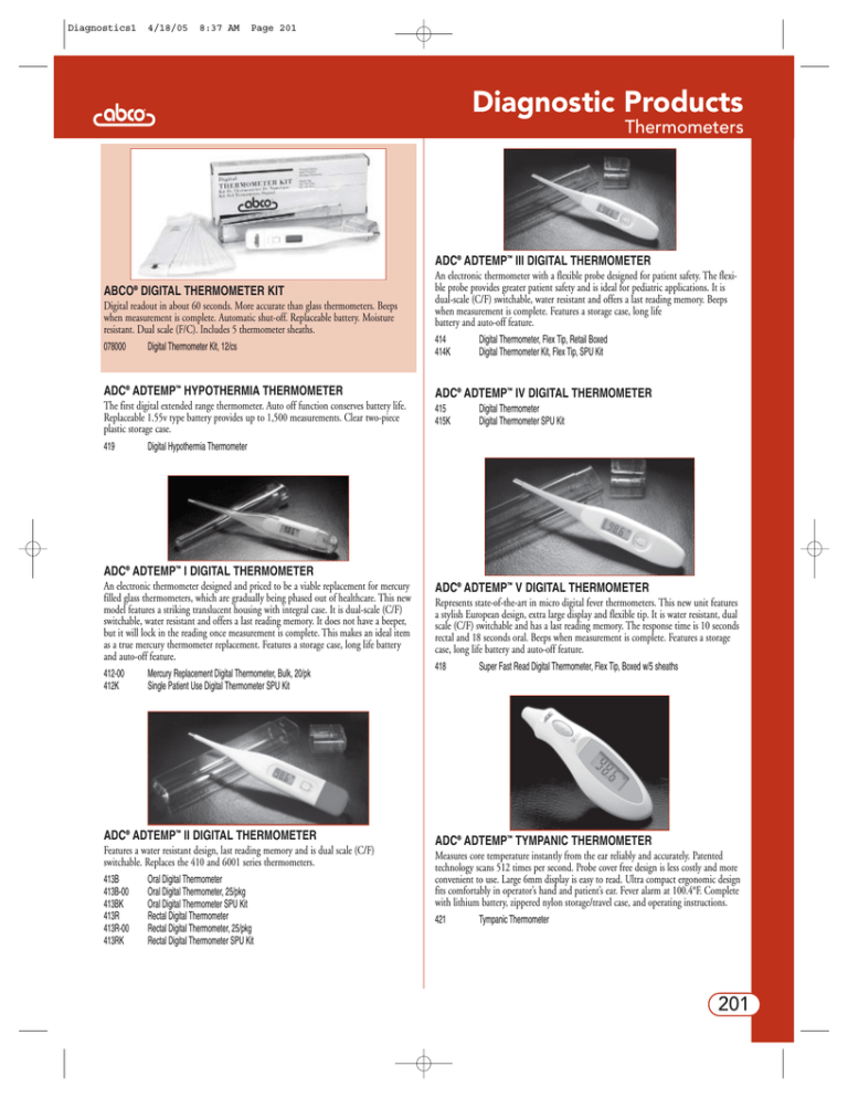 Diagnostics, Pages 201-264 - Suncoast Surgical & Medical Supply Diagnostics, Pages 201-264 - Suncoast Surgical & Medical Supply
