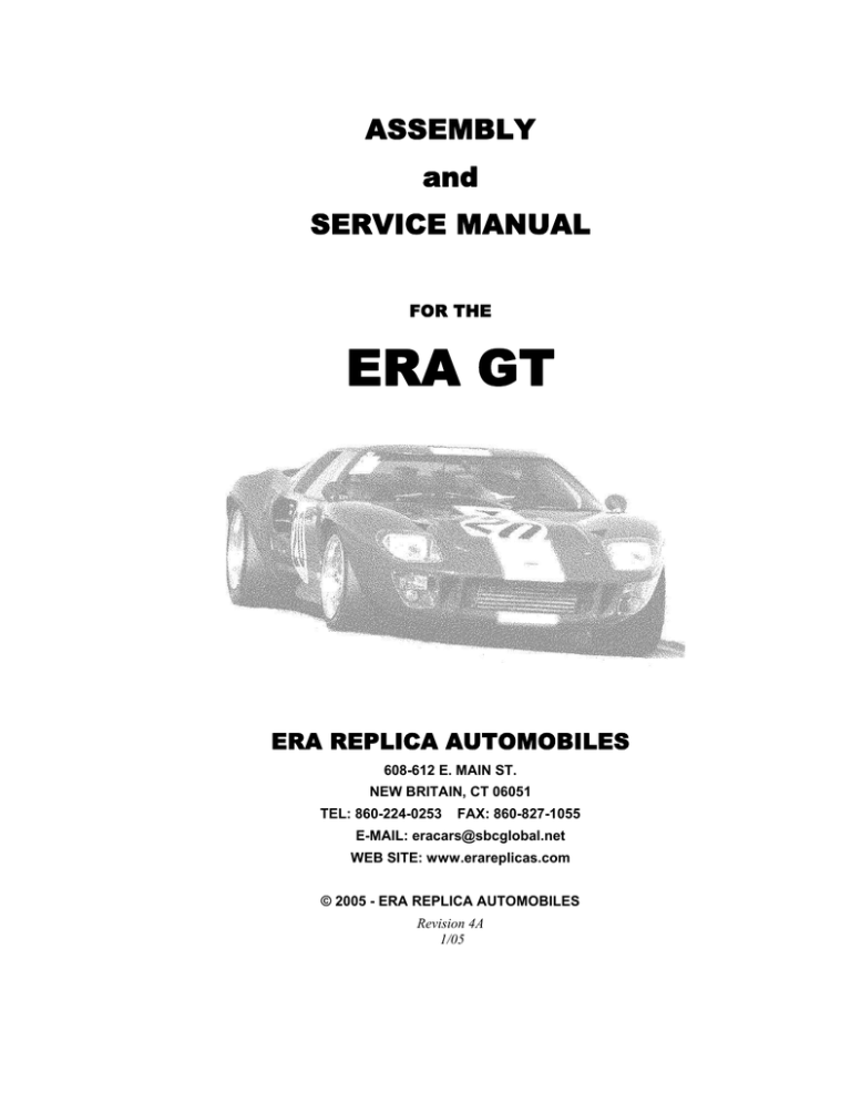 ERA GT - Era Replica Automobiles ERA GT - Era Replica Automobiles