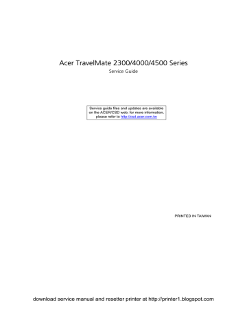 Acer TravelMate 2300-4000-4500 Owner Manual | Manualzz