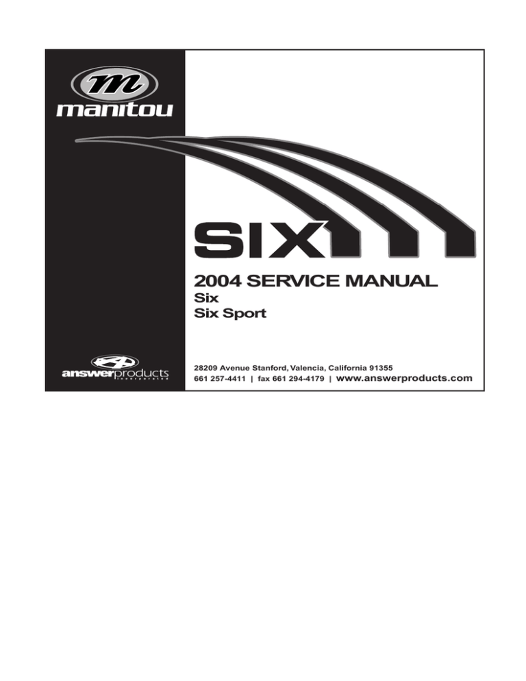 Answer 2004 Six Service Manual Answer 2004 Six Service Manual