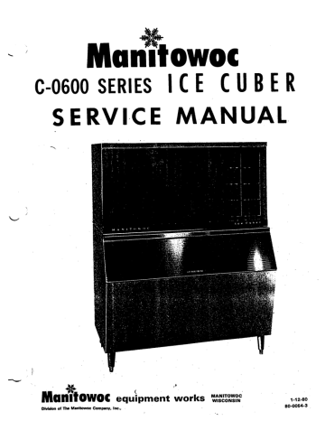 Manitowoc C-0600 Service manual | Manualzz Manitowoc C-0600 Service manual | Manualzz
