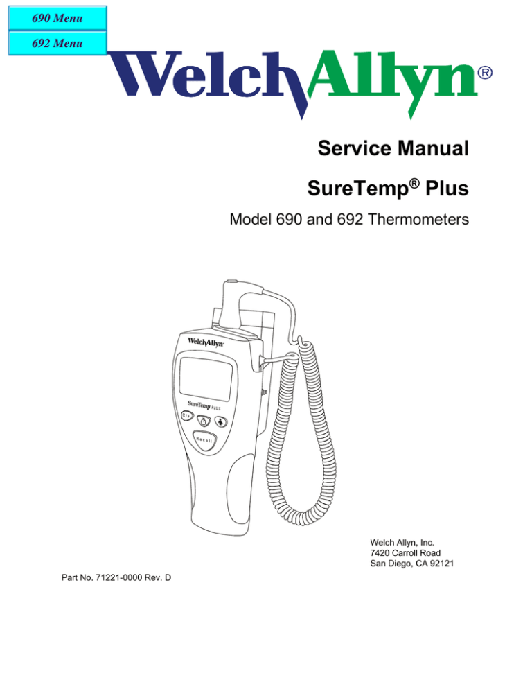 SureTempPlus Service Manual SureTempPlus Service Manual