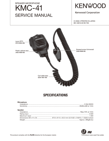 Kenwood KMC 41 Service Manual Manualzz