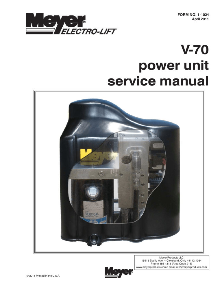 V-70 power unit service manual V-70 power unit service manual