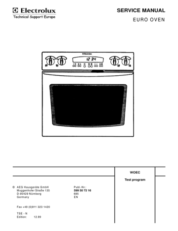 SERVICE MANUAL EURO OVEN SERVICE MANUAL EURO OVEN