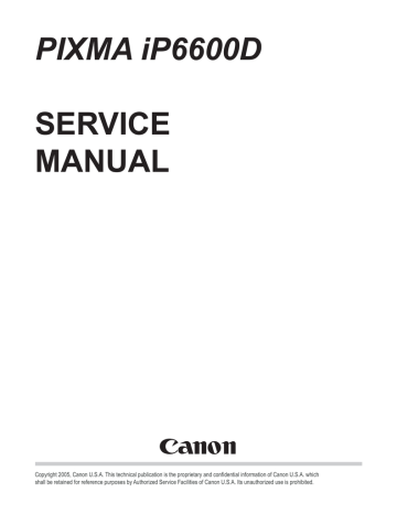 PIXMA iP6600D SERVICE MANUAL - Wiki Karat PIXMA iP6600D SERVICE MANUAL - Wiki Karat
