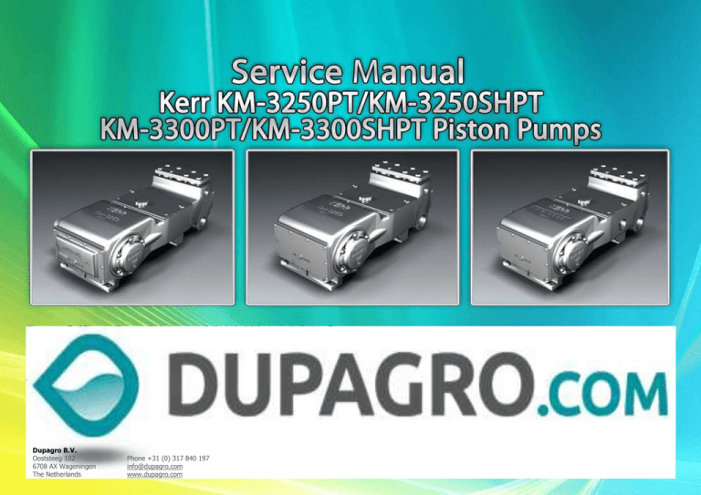 Manual Kerr KM3250PT & KM3300PT Manual Kerr KM3250PT & KM3300PT