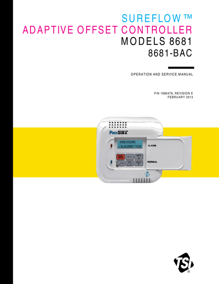 Models 8681/8681_BAC SureFlow Adaptive Offset Controller Models 8681/8681_BAC SureFlow Adaptive Offset Controller