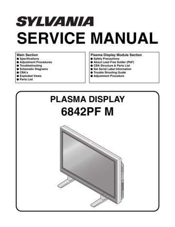Sylvania 6842PF M Service manual | Manualzz