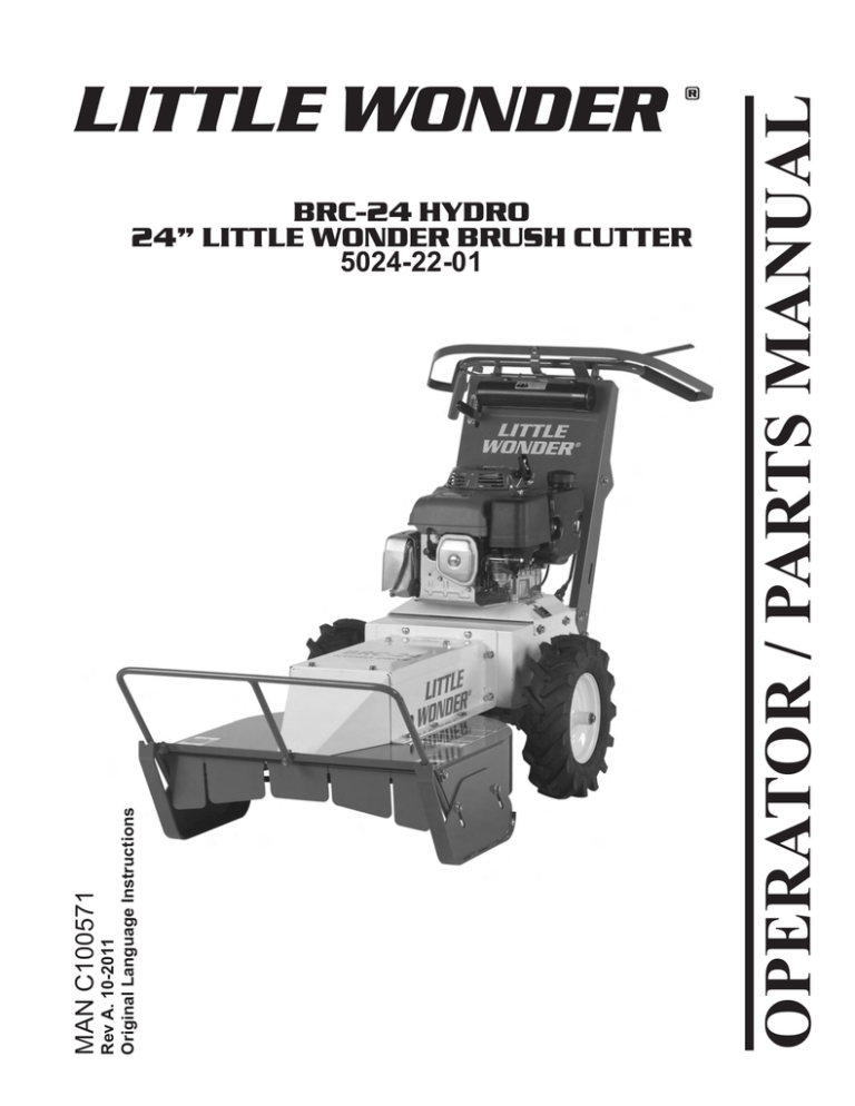 Little Wonder 5024-22-01 Owner's manual Little Wonder 5024-22-01 Owner's manual