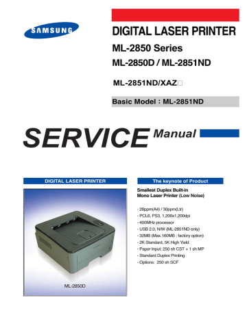 Samsung ML-2850D Service manual | Manualzz