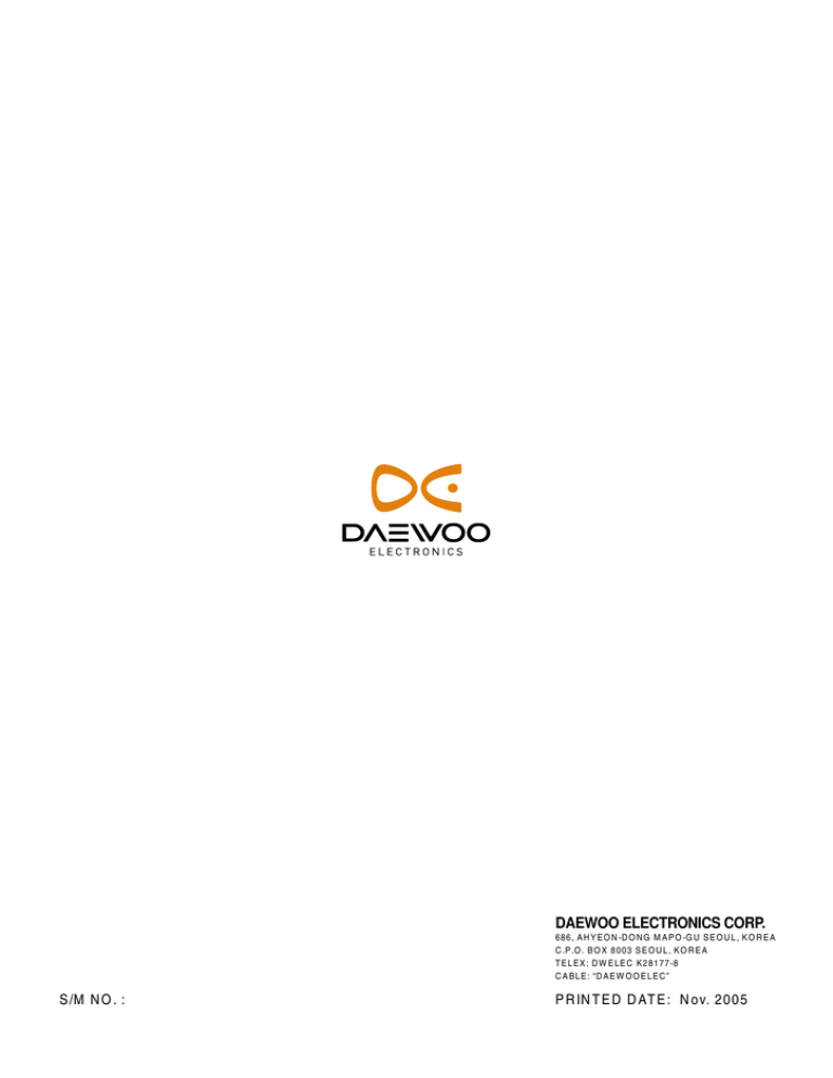 DAEWOO ELECTRONICS CORP. DAEWOO ELECTRONICS CORP.