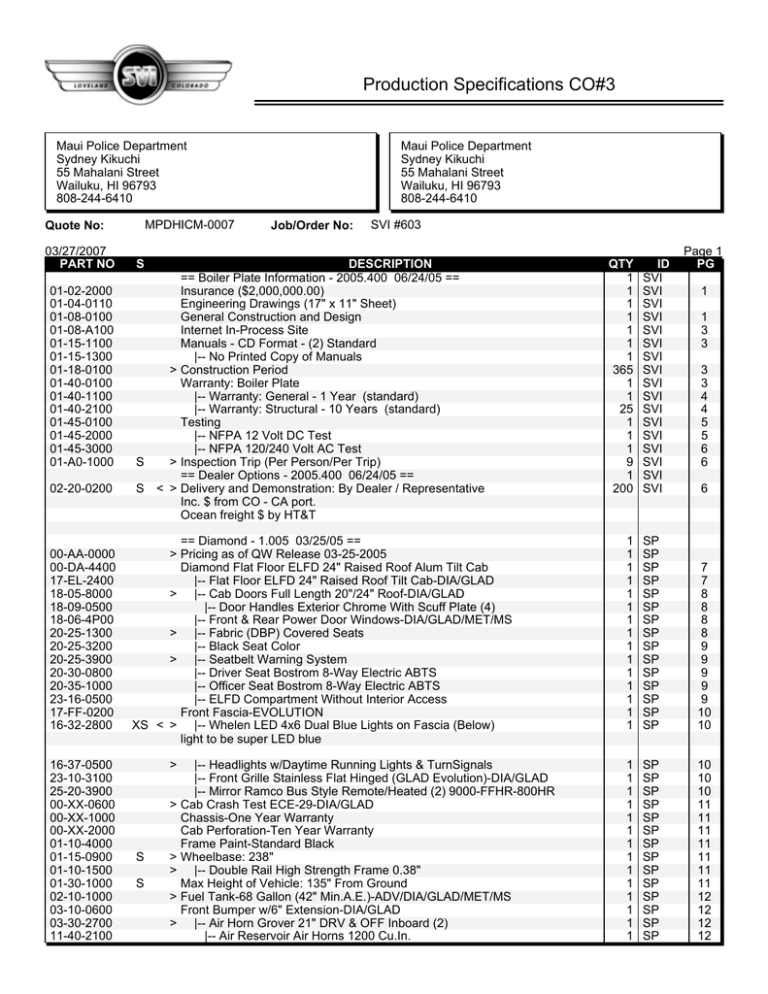 Specifications Specifications