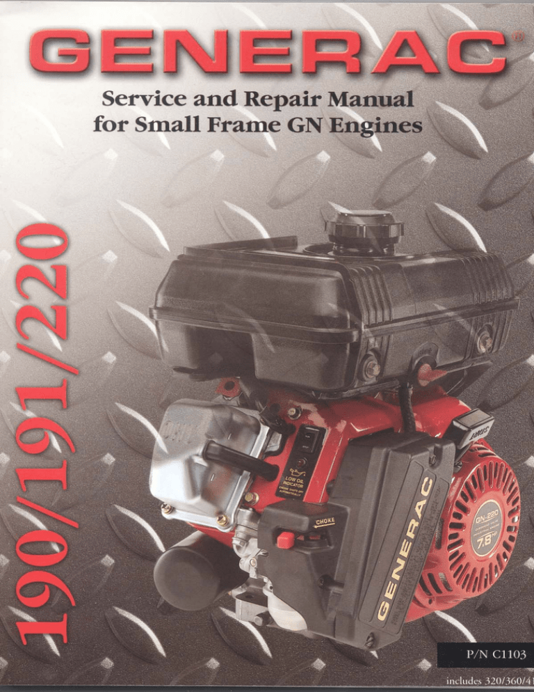 Service And Repair Manual For Small Frame GN Service And Repair Manual For Small Frame GN
