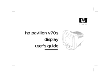 hp pavilion v70s display user`s guide hp pavilion v70s display user`s guide