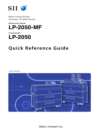 SII LP-2050-MF Quick Reference Manual | Manualzz