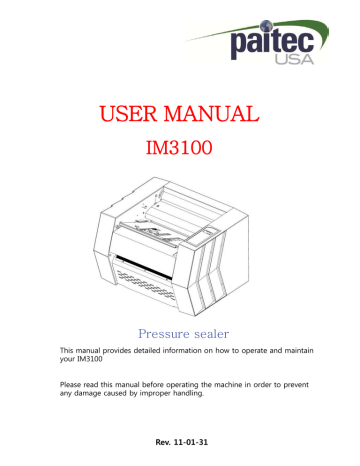 USER MANUAL - Paitec USA USER MANUAL - Paitec USA