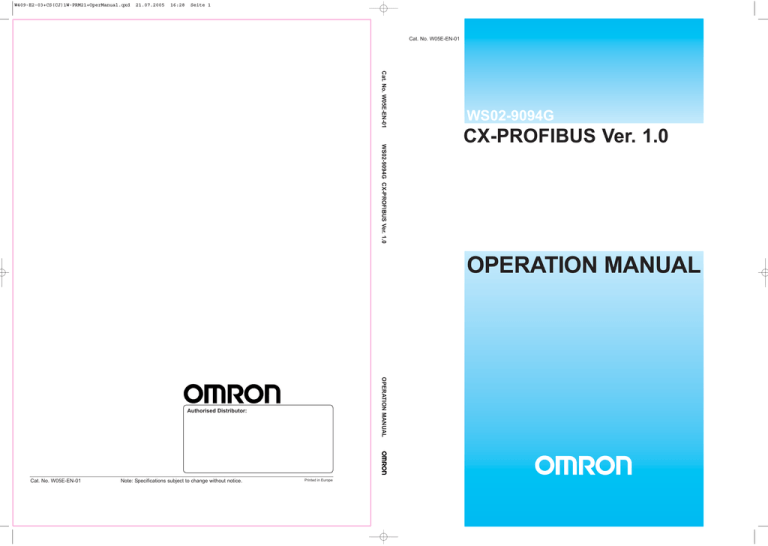 SYSMAC CS/CJ-series CS1W-PRM21/CJ1W SYSMAC CS/CJ-series CS1W-PRM21/CJ1W