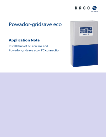 Kaco blueplanet gridsave eco 5.0 TR1 Inverter Owner's Manual | Manualzz Kaco blueplanet gridsave eco 5.0 TR1 Inverter Owner's Manual | Manualzz