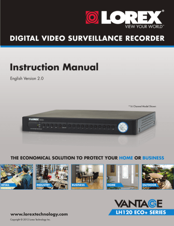 Manual - LH120 ECO+ Series Security DVR Manual - LH120 ECO+ Series Security DVR