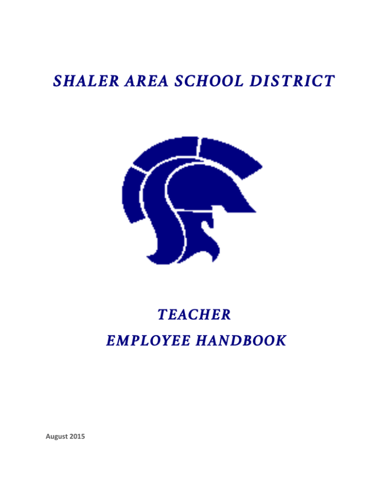teacher handbook - Shaler Area School District teacher handbook - Shaler Area School District