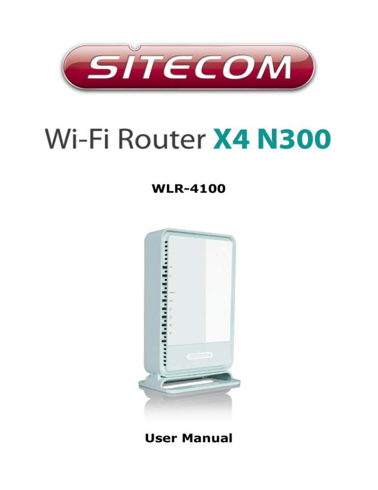 Sitecom X4 N300, WLR-4100 Owner's manual Sitecom X4 N300, WLR-4100 Owner's manual