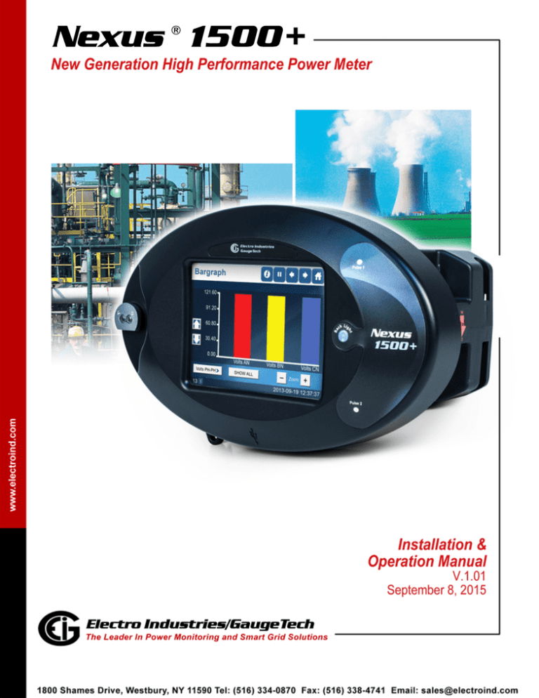Nexus 1500+ Power Quality Meter User Manual Nexus 1500+ Power Quality Meter User Manual