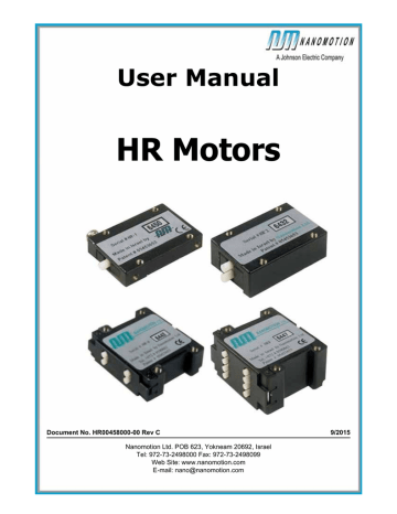 Nanomotion HR Motors | Manualzz