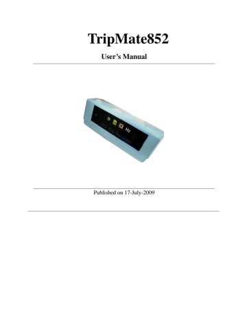 TripMate852 User`s Manual | Manualzz