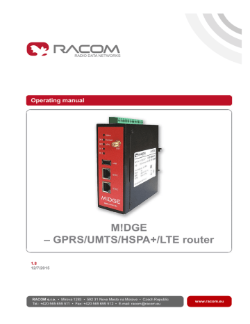 M!DGE– GPRS/UMTS/HSPA+/LTE router | Manualzz