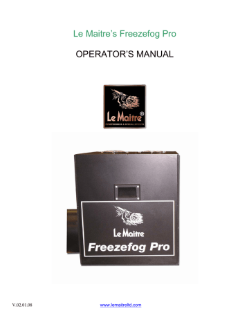 Freezefog Pro Manual | Manualzz