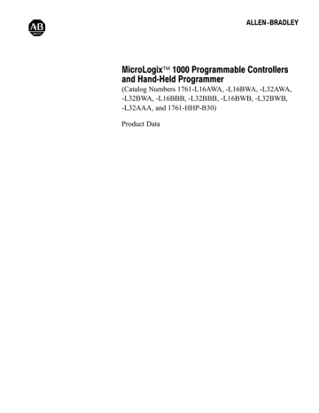 1000 Programmable Controllers and Hand Held Programmer 1000 Programmable Controllers and Hand Held Programmer