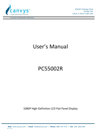Canvys PC55002R User manual | Manualzz Canvys PC55002R User manual | Manualzz