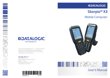 Datalogic Skorpio X3 User manual | Manualzz Datalogic Skorpio X3 User manual | Manualzz