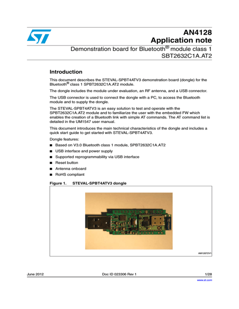 AN4128 - STMicroelectronics AN4128 - STMicroelectronics