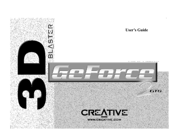 Creative 3D Blaster GeForce2 GTS User manual | Manualzz Creative 3D Blaster GeForce2 GTS User manual | Manualzz