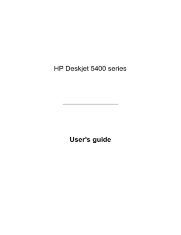 HP Deskjet 5440 Printer series User guide | Manualzz HP Deskjet 5440 Printer series User guide | Manualzz
