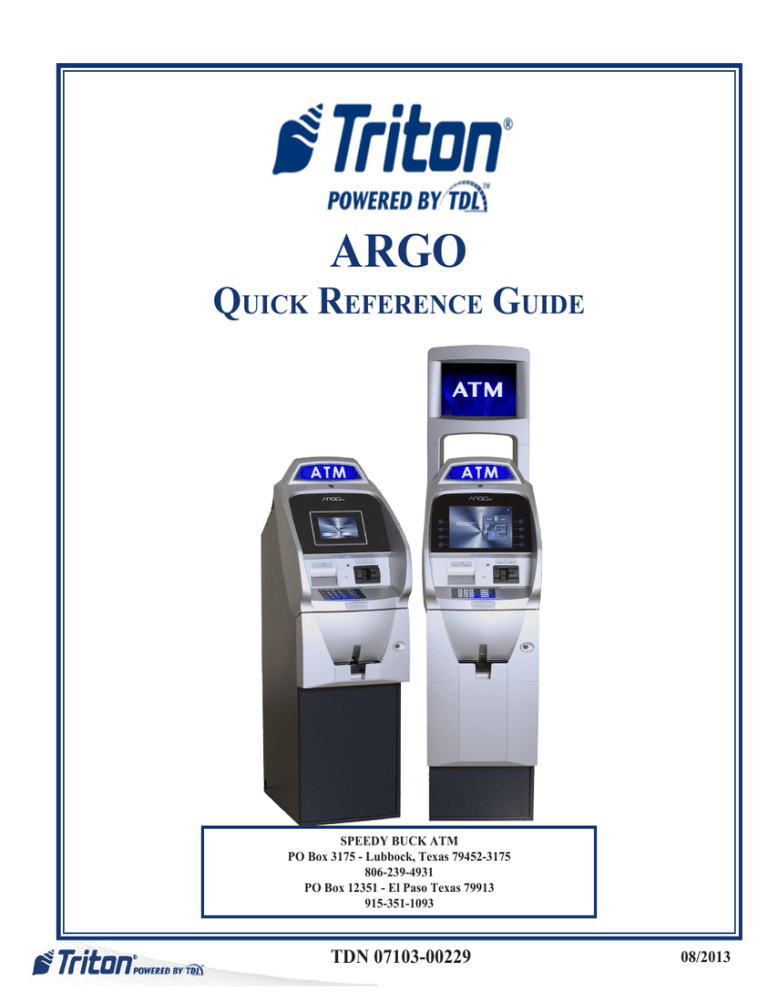 argo quick reference guide argo quick reference guide