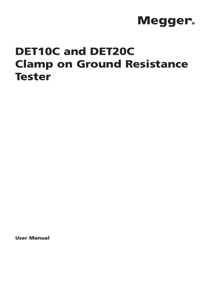 DET10C and DET20C Clamp on Ground DET10C and DET20C Clamp on Ground