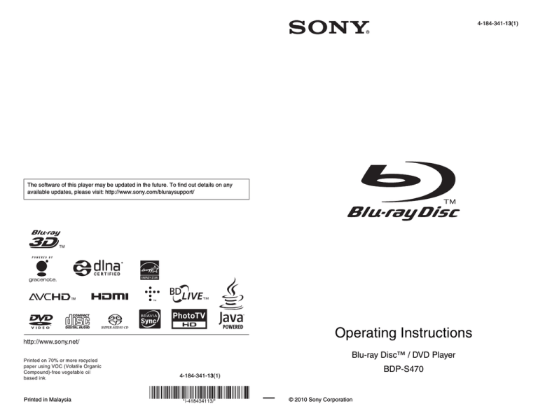 Operating Instructions Operating Instructions