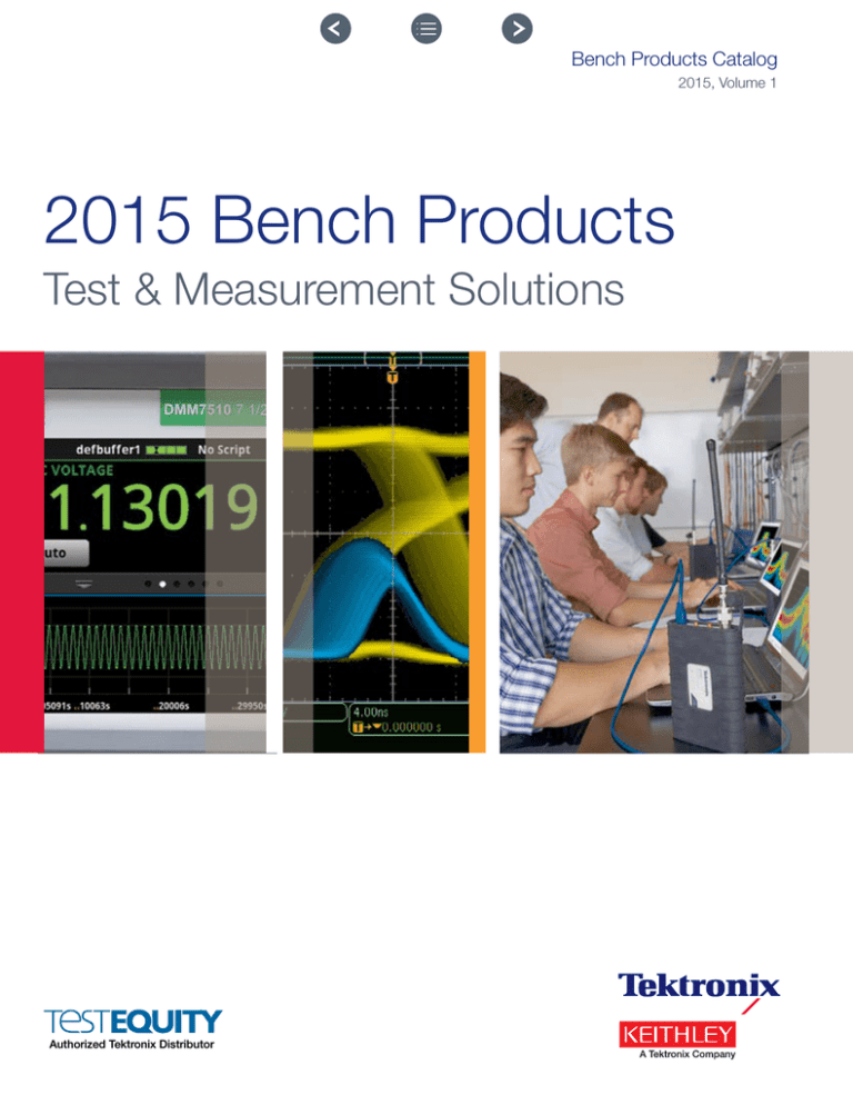 the 2015 Tektronix Catalog the 2015 Tektronix Catalog