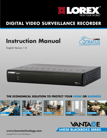 Lorex Digital Video Surveillance Recorder Instruction manual Lorex Digital Video Surveillance Recorder Instruction manual