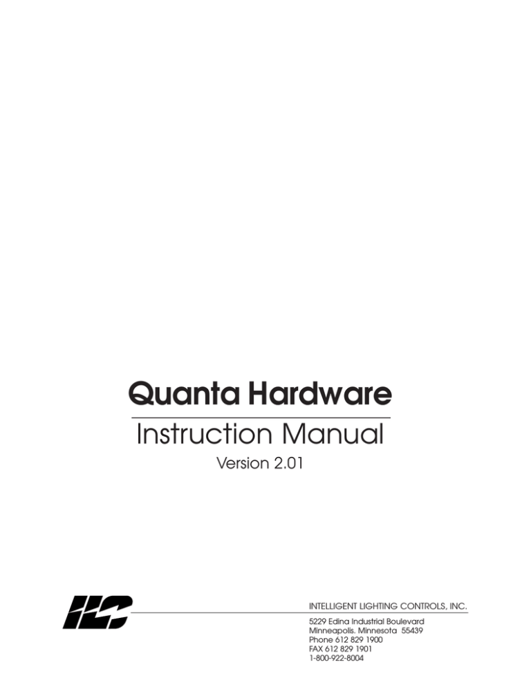 Quanta Hardware Instruction Manual Quanta Hardware Instruction Manual