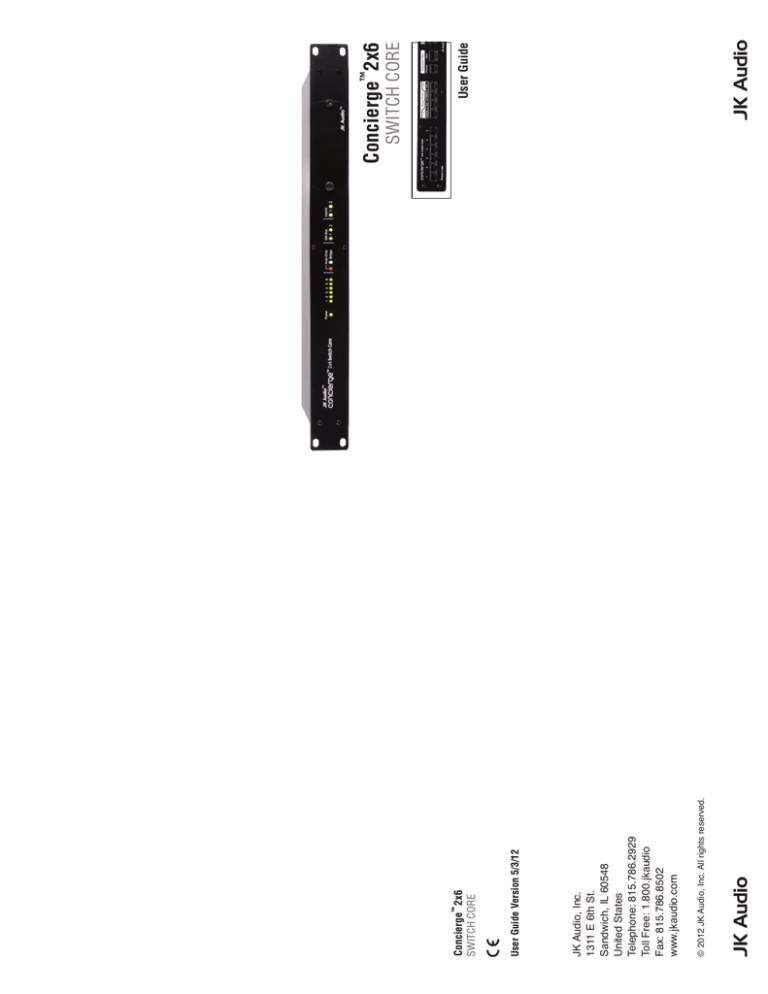 Concierge - JK Audio Concierge - JK Audio