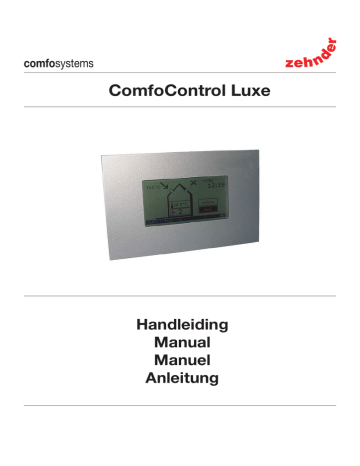 Zehnder Rittling ComfoControl Luxe manual | Manualzz
