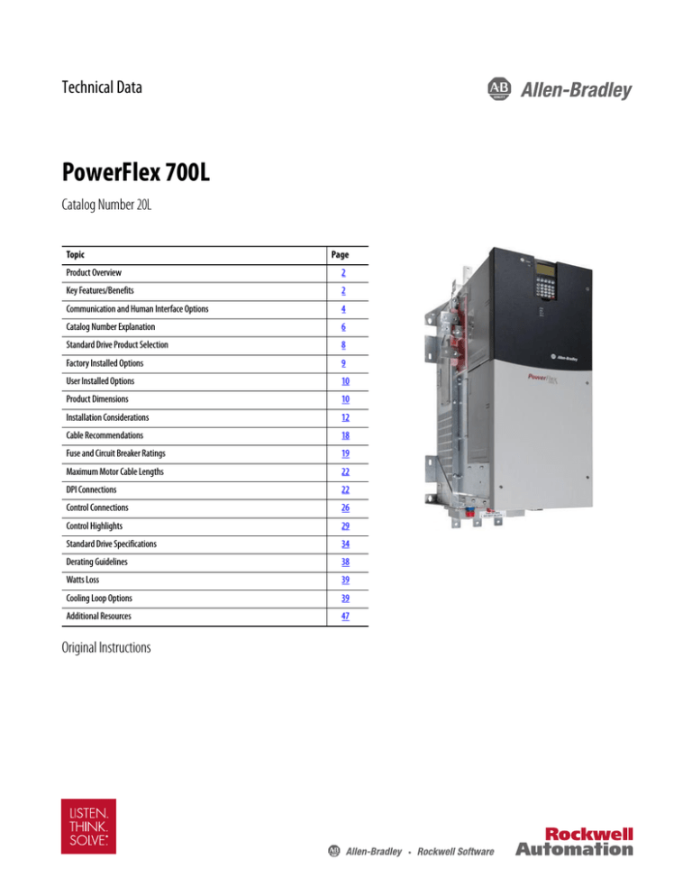 PowerFlex 700L - Rockwell Automation PowerFlex 700L - Rockwell Automation