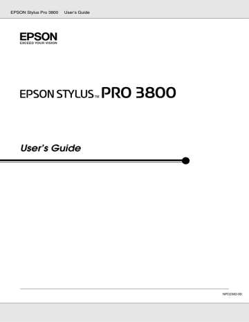 EPSON STYLUS PRO 3800 EPSON STYLUS PRO 3800